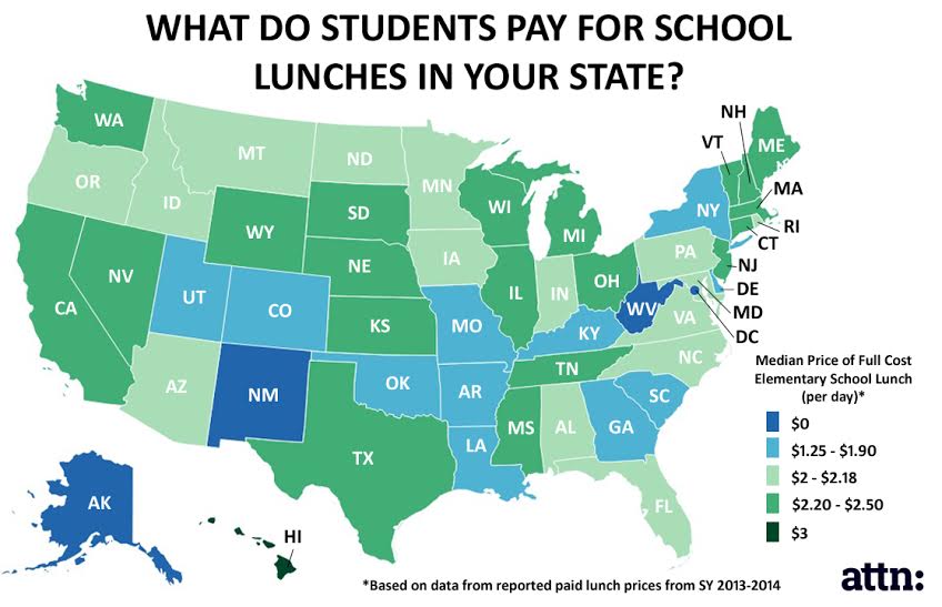 What the School Lunches Cost Across the United States ATTN